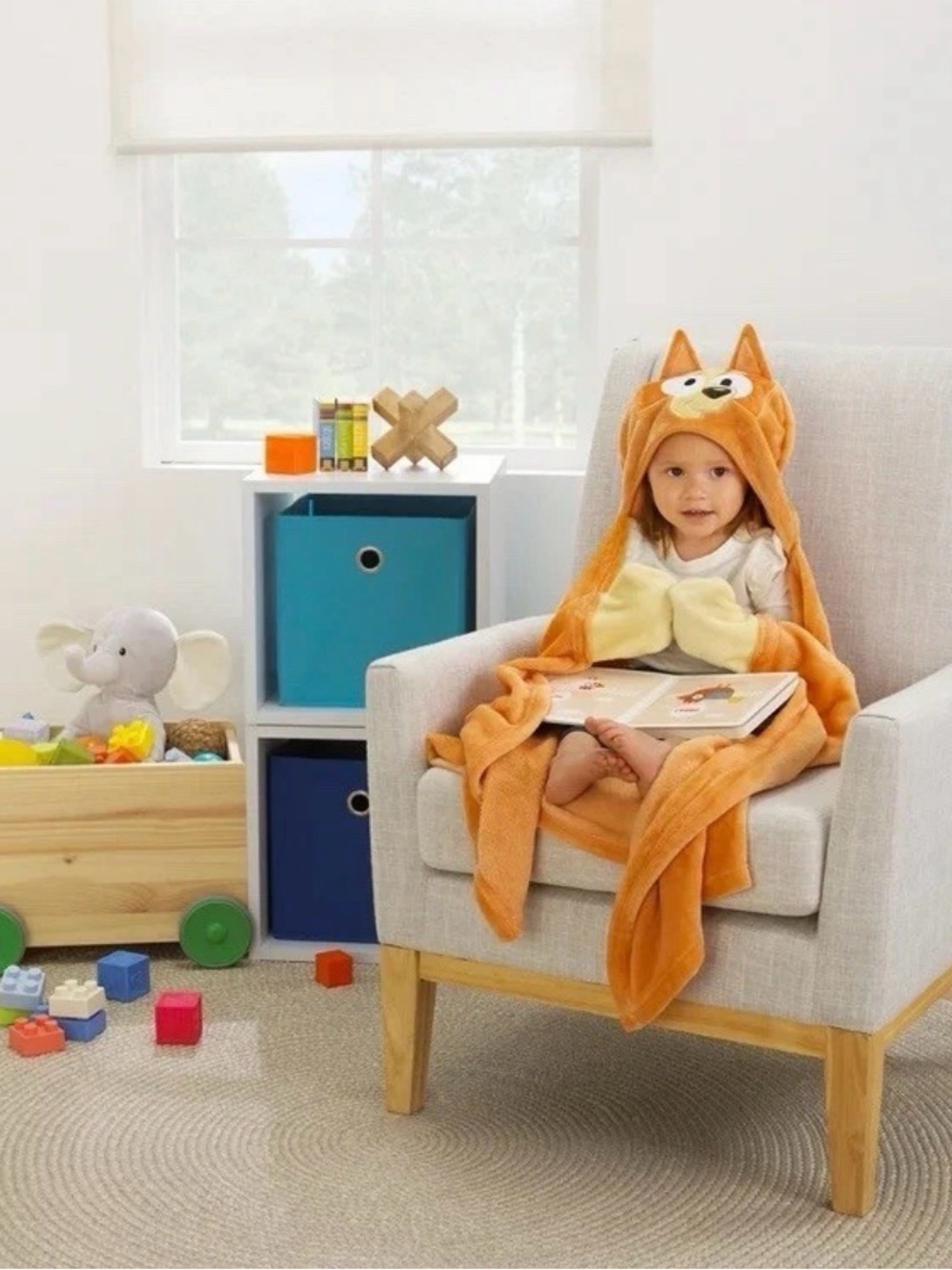 NoJo Bluey Bingo Toddler Hooded Blanket Plush Wearable Wrap 30x50 Hand Pockets - Picture 7 of 7